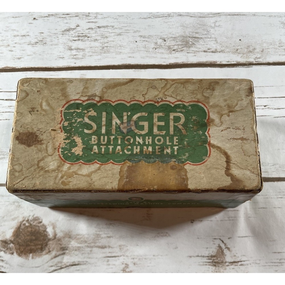 Vintage Singer Buttonhole Attachment in Original Box Sweing Machine‎ Accessory